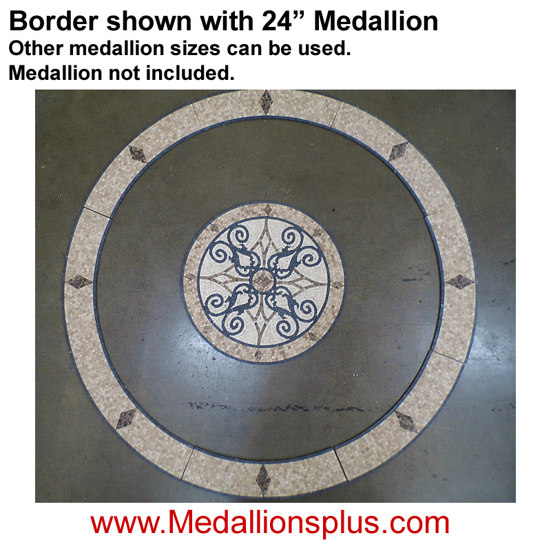 5 ft Tumbled Mosaic Medallion Border Ring